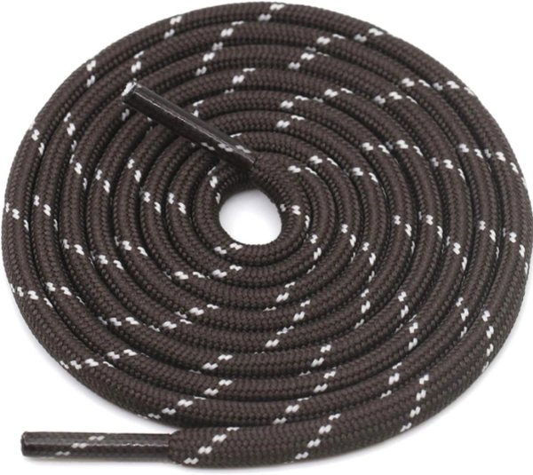 GRAH SANGRAH® 3 Pair (1 Pair Per Single Color) Shoelaces for Hiking Shoes, Walking Sneakers, Climbing, Work Boot, Running, Casual, Sport Shoes (SL-201-209-223) - 120 cm, Coffe White_Brown Black_Army Green Brown